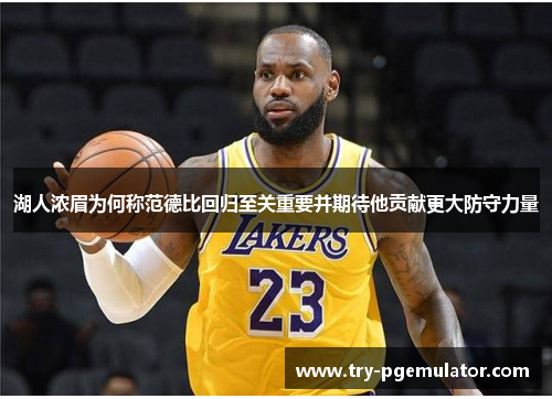 湖人浓眉为何称范德比回归至关重要并期待他贡献更大防守力量